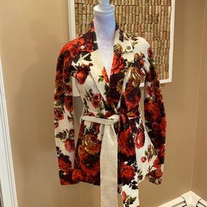 NWT.  Anthropologie Sleeping on Snow Soft & Warm Floral Cardigan